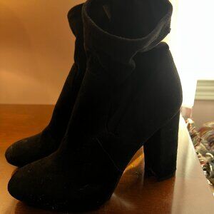 Black Suede Booties
